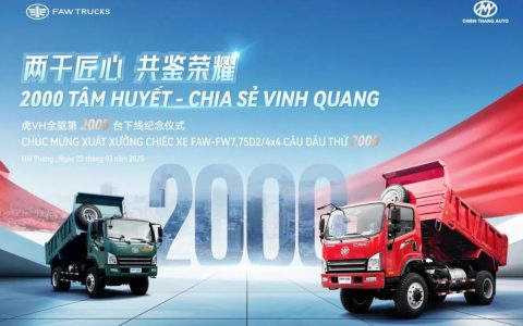 ​تاريخ جديد! سيدان FAW Jiefang Hǔ VH ذو الدفع الرباعي يصل إلى 2000 وحدة في فيتنام