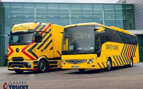 ثورة أمان الشاحنات في العصر الكهربائي؟ مرسيدس-بنز تطلق eActros 600 Safety Truck (شاحنة الأمان)