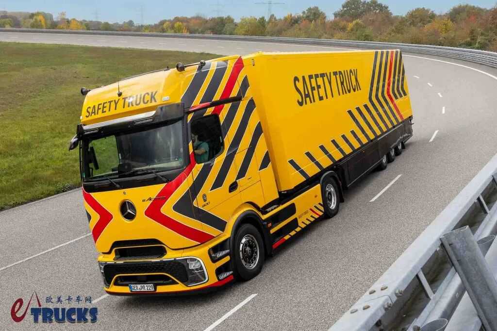 ثورة أمان الشاحنات في العصر الكهربائي؟ مرسيدس-بنز تطلق eActros 600 Safety Truck (شاحنة الأمان)