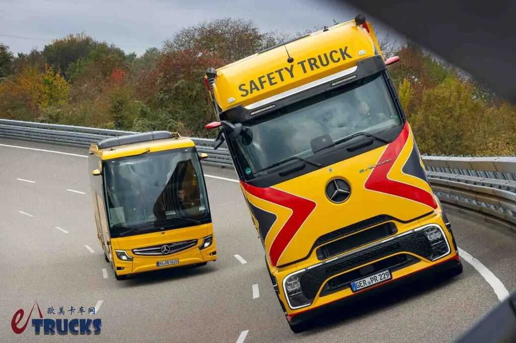 ثورة أمان الشاحنات في العصر الكهربائي؟ مرسيدس-بنز تطلق eActros 600 Safety Truck (شاحنة الأمان)