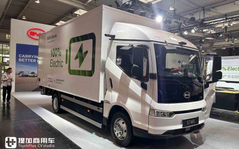 لوحة يوان B (قوانغدونغ) تظهر في هولندا؟ كشف تسريبات اختبار طريق لشاحنة BYD الكهربائية طويلة المدى، العد التنازلي للعرض الأول في IAA