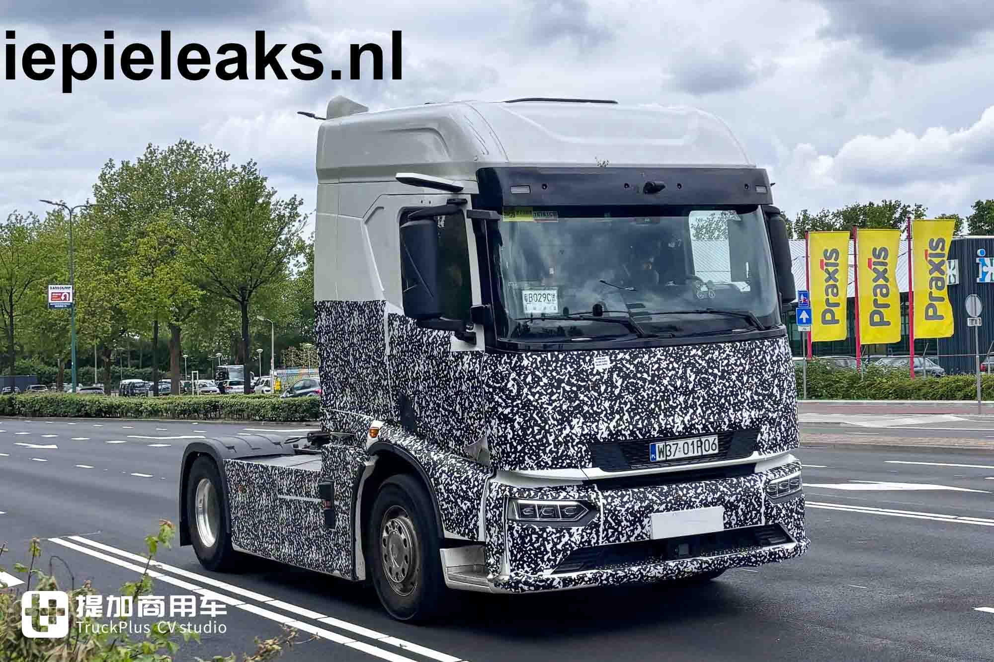 لوحة يوان B (قوانغدونغ) تظهر في هولندا؟ كشف تسريبات اختبار طريق لشاحنة BYD الكهربائية طويلة المدى، العد التنازلي للعرض الأول في IAA