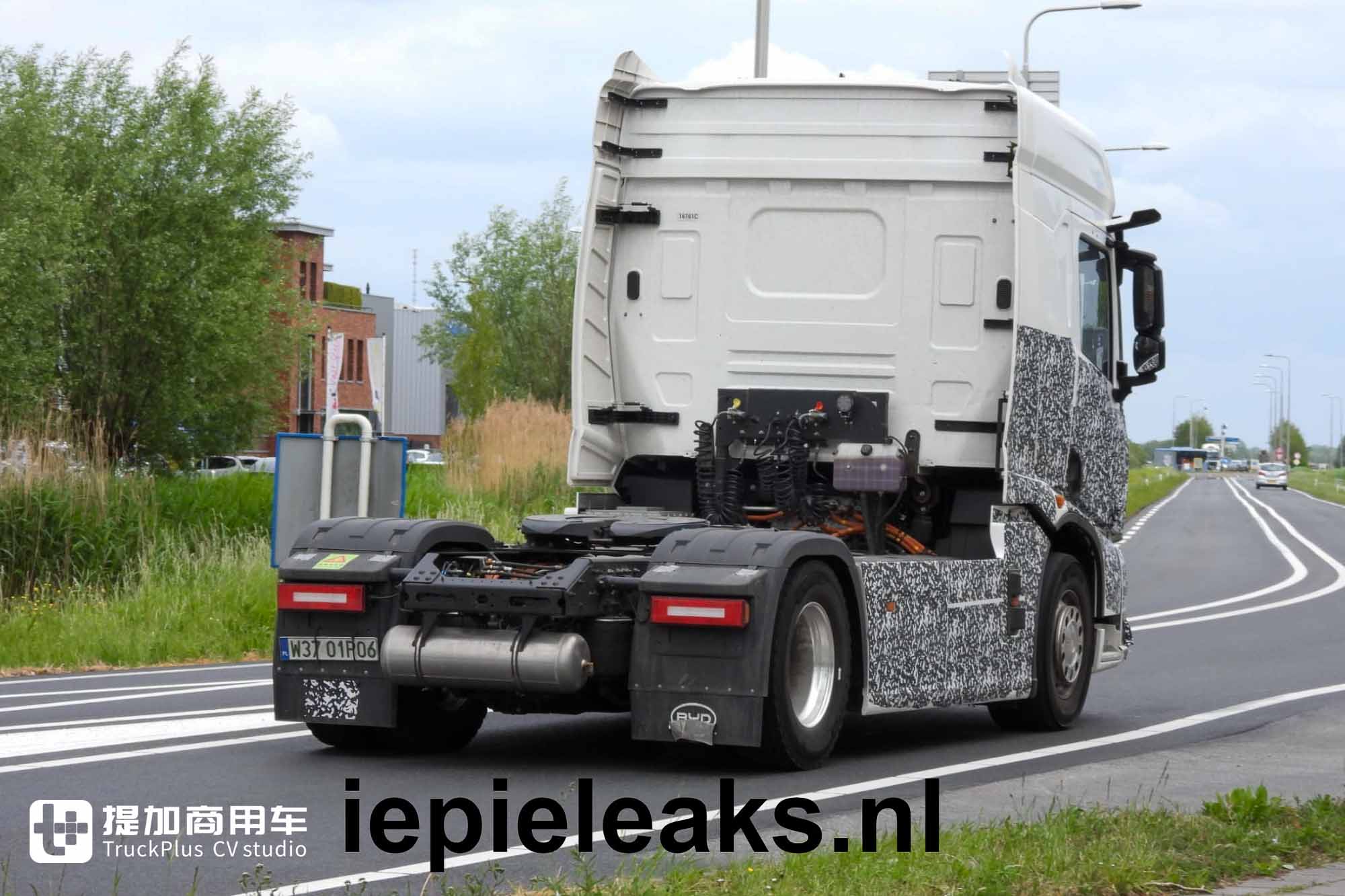 لوحة يوان B (قوانغدونغ) تظهر في هولندا؟ كشف تسريبات اختبار طريق لشاحنة BYD الكهربائية طويلة المدى، العد التنازلي للعرض الأول في IAA